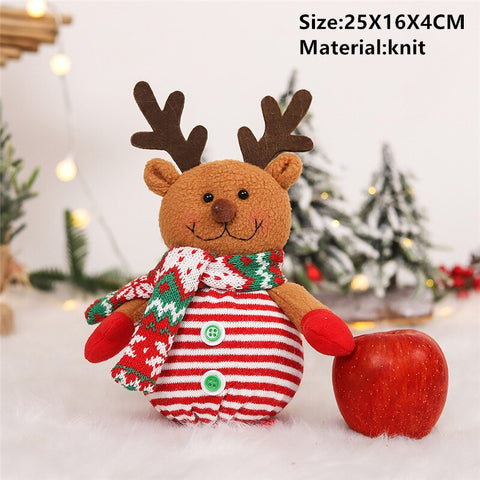 2022 Santa Velvet Gift Bags Christmas Apple Candy Bag Christmas Decorations for Home Navidad Noel Xmas Ornaments New Year 2023