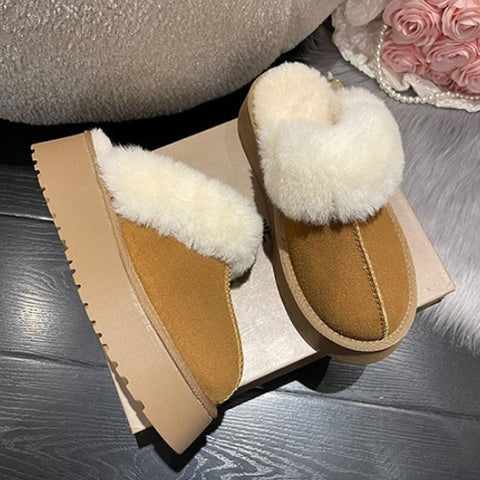 2023 Sheepskin Wool Comprehensive Anti-skid Snow Boots Women's Mini Short Boots Warm Winter Thickened Women's Shoes Botas Mujer