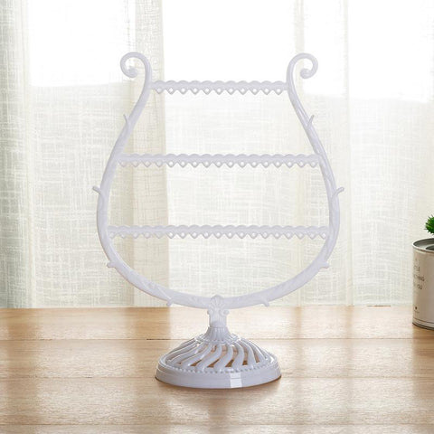 24/44/66 Holes Stand Jewelry Display Organizer Earrings Pendants Bracelets Jewelry Holder With Wooden Base Earrings Storage Rack