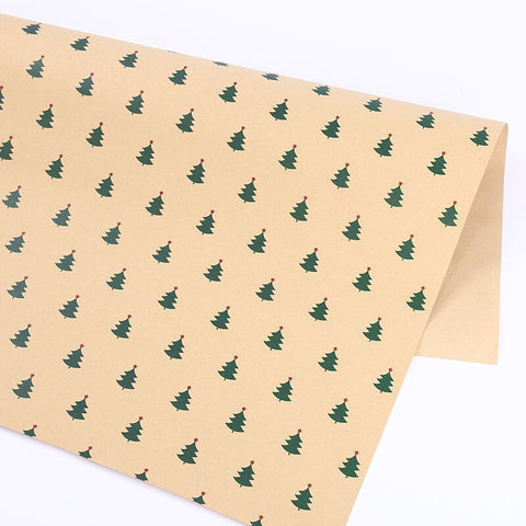 2Pcs/Set 50*70cm christmas gift wrapping paper Thickened Christmas Kraft Paper flower wrapping paper gift box wrapping paper