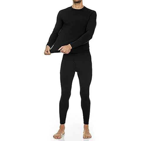 Thermal Underwear for Men Fleece Lined Base Layer Set for Cold Weather