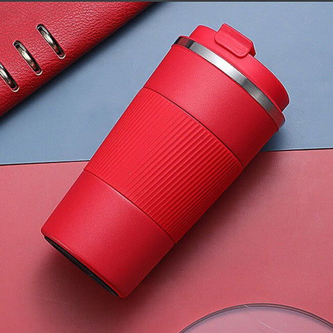 380ml/510ml Double Stainless Steel 304 Coffee Thermos Mug Leak-Proof Non-Slip Car Vacuum Flask Travel Thermal Cup Water Bottle