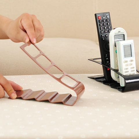 4-Grid Storage Rack TV Air Conditioning Remote Control Stand Holder Desktop Shelf Sundries Organizer Home Office Storage Holders