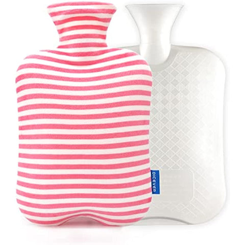 Hot Water Bottle 2L Hot Water Bag with Cover Pink
