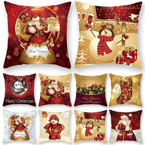 45cm Christmas Cushion Cover Navidad Merry Christmas Decorations For Home 2022 Xmas Noel Cristmas Ornaments New Year Gifts 2023