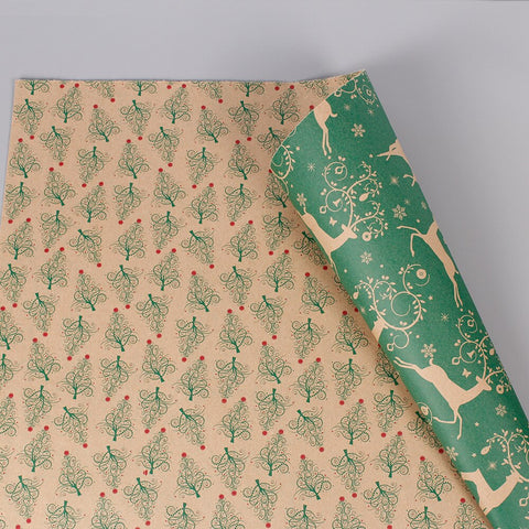 50*70cm 2022 Christmas Wrapping Paper Wedding Green Decoration Gift Wrap Artware Kraft Packing Paper Vellum Paper Origami Paper