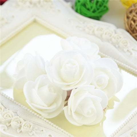 500PCS 3cm Mini PE Foam Rose Flower Head Artificial Rose Flowers Handmade DIY Wedding Home Decoration Festive &amp; Party Supplies