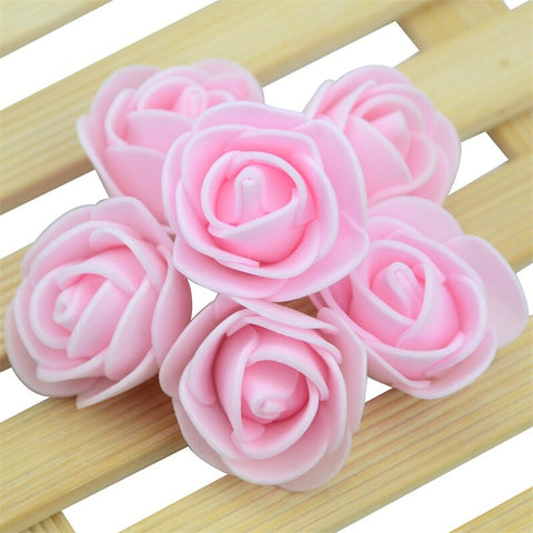500PCS 3cm Mini PE Foam Rose Flower Head Artificial Rose Flowers Handmade DIY Wedding Home Decoration Festive &amp; Party Supplies
