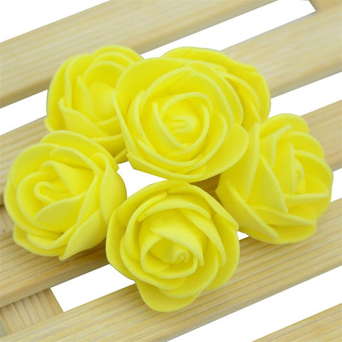 500PCS 3cm Mini PE Foam Rose Flower Head Artificial Rose Flowers Handmade DIY Wedding Home Decoration Festive &amp; Party Supplies