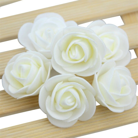 500PCS 3cm Mini PE Foam Rose Flower Head Artificial Rose Flowers Handmade DIY Wedding Home Decoration Festive &amp; Party Supplies
