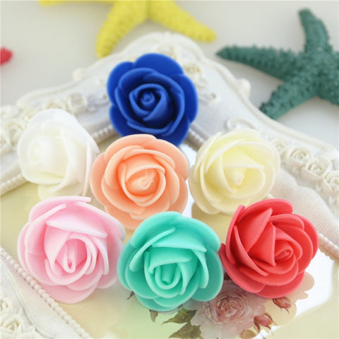 500PCS 3cm Mini PE Foam Rose Flower Head Artificial Rose Flowers Handmade DIY Wedding Home Decoration Festive &amp; Party Supplies