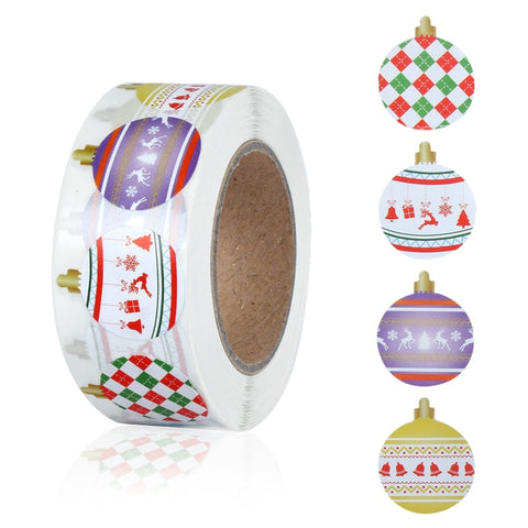 500pcs Christmas Stickers Candy Bag Decor Merry Christmas Decoration for Home 2022 Xmas Navidad Natal Noel Gifts New Year 2023