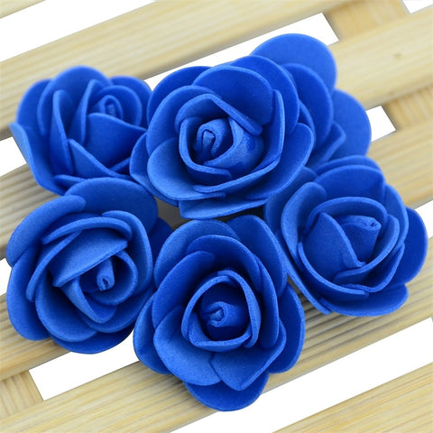 50PCS/Bag Mini PE Foam Rose Flower Head Artificial Rose Flowers Handmade DIY Wedding Home Decoration Festive &amp; Party Supplies