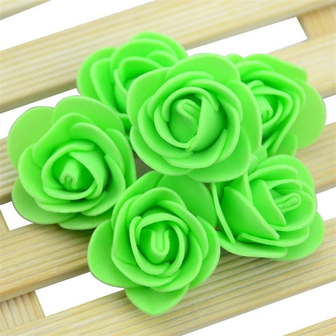 50PCS/Bag Mini PE Foam Rose Flower Head Artificial Rose Flowers Handmade DIY Wedding Home Decoration Festive &amp; Party Supplies