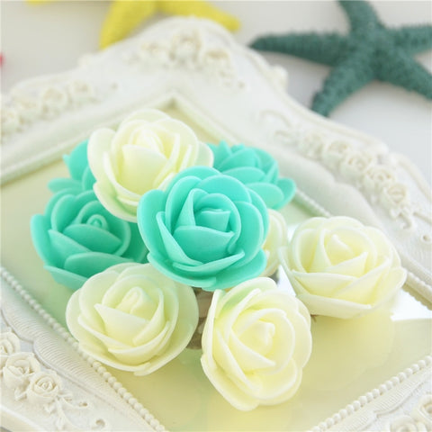50PCS/Bag Mini PE Foam Rose Flower Head Artificial Rose Flowers Handmade DIY Wedding Home Decoration Festive &amp; Party Supplies