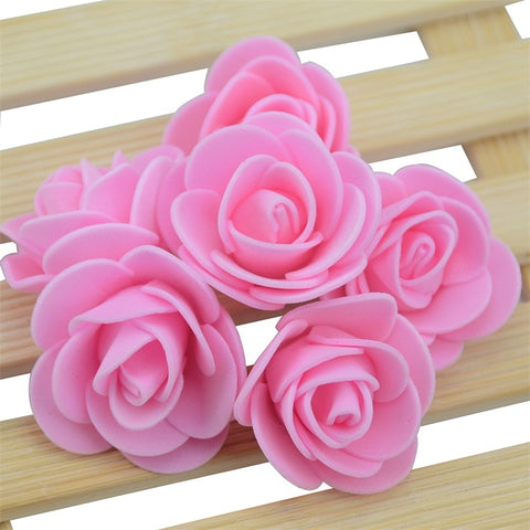 50PCS/Bag Mini PE Foam Rose Flower Head Artificial Rose Flowers Handmade DIY Wedding Home Decoration Festive &amp; Party Supplies