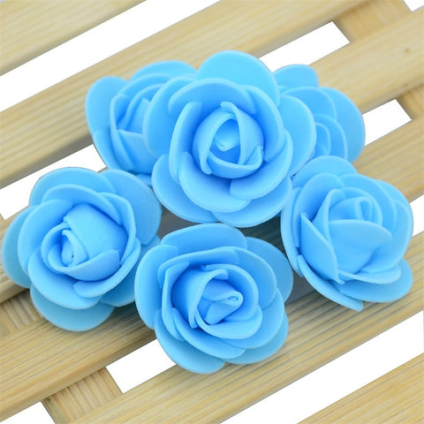 50PCS/Bag Mini PE Foam Rose Flower Head Artificial Rose Flowers Handmade DIY Wedding Home Decoration Festive &amp; Party Supplies