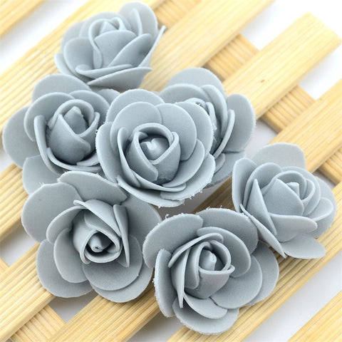 50PCS/Bag Mini PE Foam Rose Flower Head Artificial Rose Flowers Handmade DIY Wedding Home Decoration Festive &amp; Party Supplies