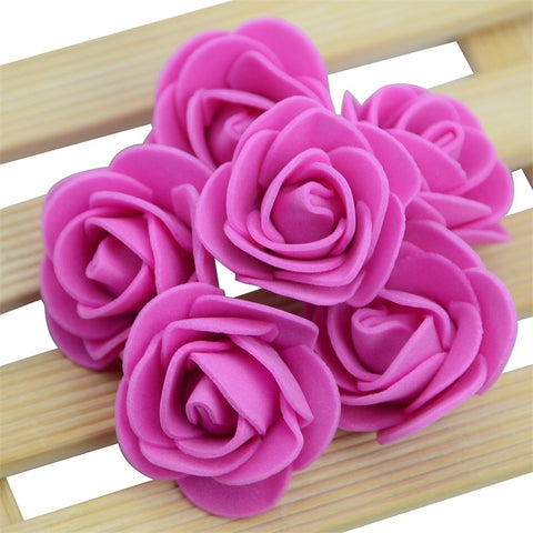 50PCS/Bag Mini PE Foam Rose Flower Head Artificial Rose Flowers Handmade DIY Wedding Home Decoration Festive &amp; Party Supplies