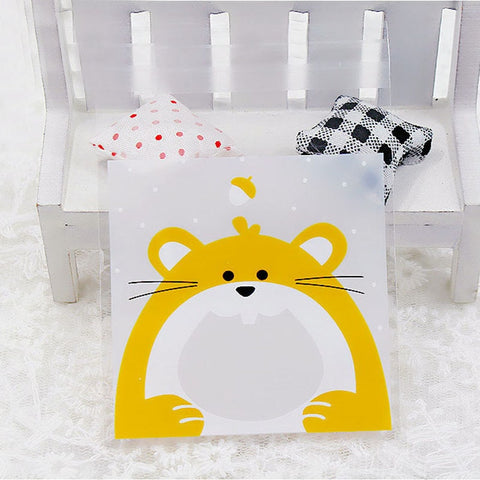 50PCS Cute Cartoon Monster Cookie Candy Self-Adhesive Plastic Bags For Biscuits Snack Baking Package Supplies Christmas Decor
