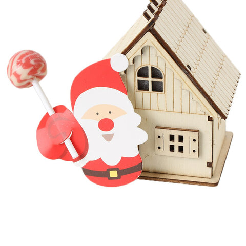 50Pcs/Lot Christmas Lollipop Paper Cards Penguin Snowman Santa Claus Invitations Cute DIY Gift Package Decoraion