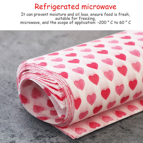 50Pcs/Lot Wax Paper Food Wrappers Wrapping Paper Food Grade Grease Paper For Bread Sandwich Burger Fries Oilpaper Baking Tools