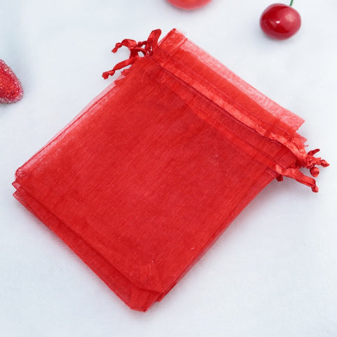 50pcs 7x9cm 9x12cm 10x15cm 13x18cm 15x20cm Transparent Organza Bags Wedding Candy Box Packaging Birthday Party Gift Box Wrapping