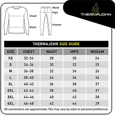 Thermal Underwear for Men Fleece Lined Base Layer Set for Cold Weather