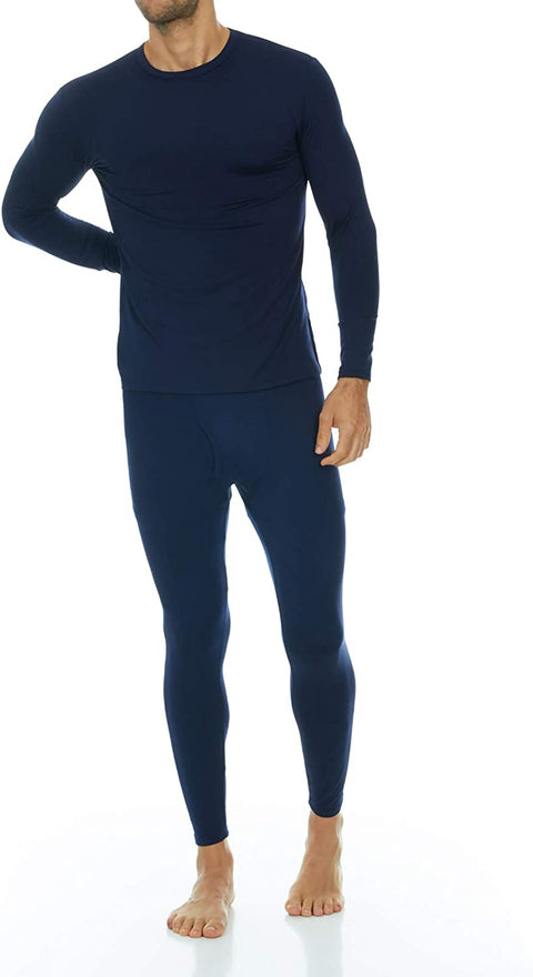 Thermal Underwear for Men Fleece Lined Base Layer Set for Cold Weather