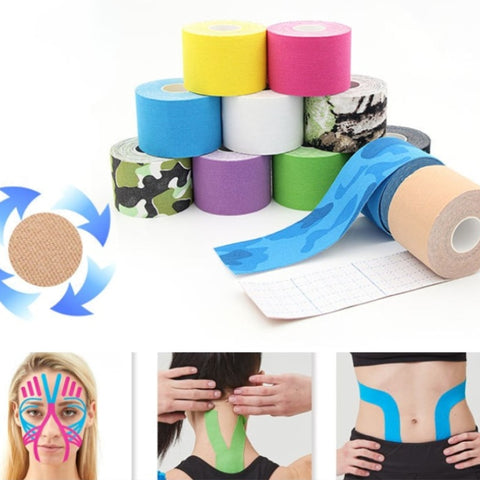 5M Lenght Elastic Kinesiology Tape Gym sports Knee Muscle Protector Fitness Bandage  Athletic Recovery Elastic Tape Muscle Tape