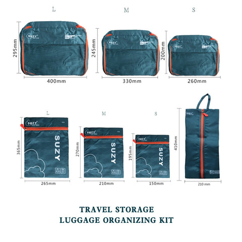 6/7 Pieces Set Travel Storage Bags Waterproof Travel Organizer Portable Luggage Organizer Clothes Shoe Tidy Pouch Packing Set