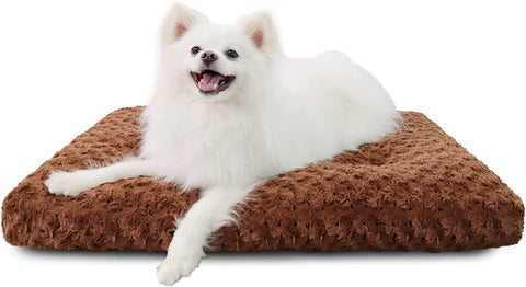 Washable Dog Bed Deluxe Plush Dog Crate Beds Fulffy Comfy Kennel Pad Anti-Slip Pet Sleeping Mat for Large, Jumbo, Medium, Small Dogs Breeds