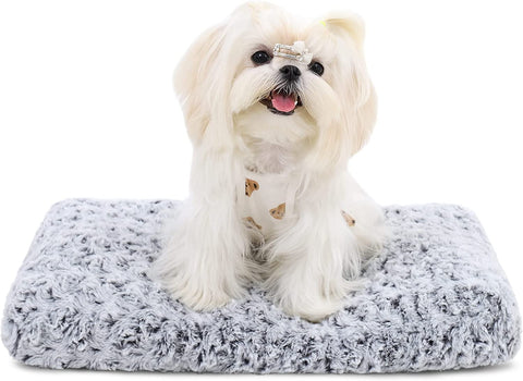 Washable Dog Bed Deluxe Plush Dog Crate Beds Fulffy Comfy Kennel Pad Anti-Slip Pet Sleeping Mat for Large, Jumbo, Medium, Small Dogs Breeds