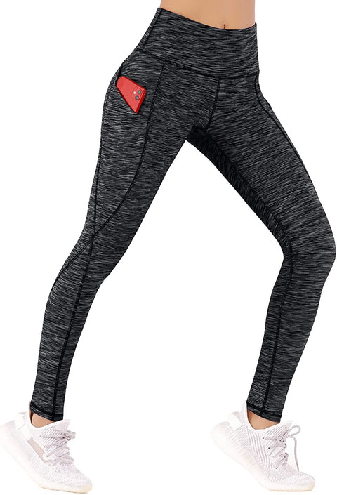 Fleece Lined Leggings with Pockets for Women - Thermal Warm Workout Winter Leggings for Women Yoga Pants for Women