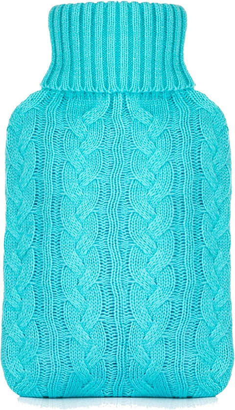Hot Water Bottle with Knitted Cover 2L Hot Water Bag for Hot and Cold Compress Hand Feet Warmer