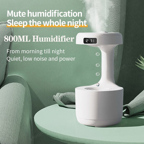 800ML Anti-gravity Air Humidifier Water Drop Perfume Aromatherapy Humidifiers Working For 8 Hours Air Purifiers