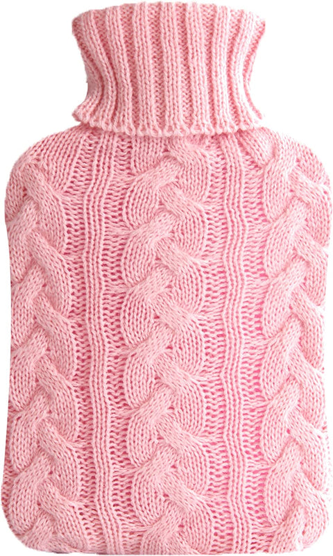 Hot Water Bottle with Knitted Cover 2L Hot Water Bag for Hot and Cold Compress Hand Feet Warmer