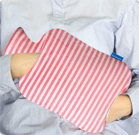 Hot Water Bottle 2L Hot Water Bag with Cover Pink