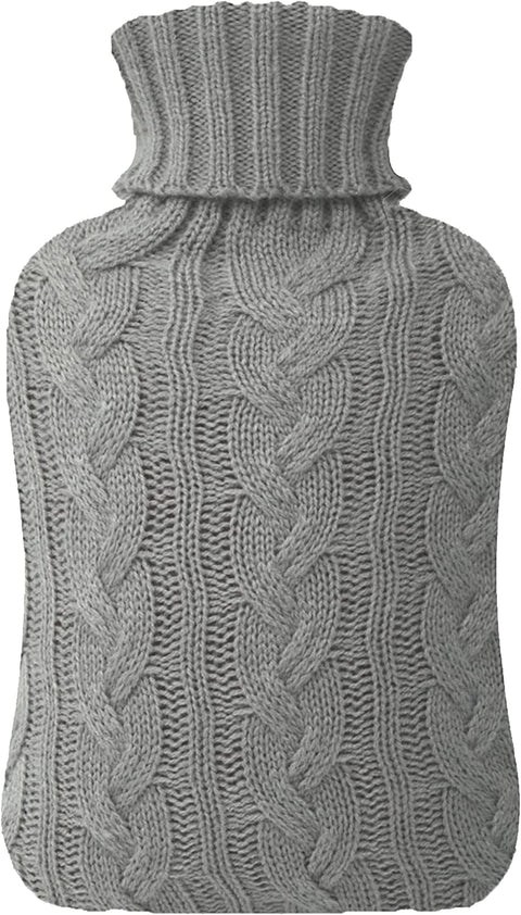 Hot Water Bottle with Knitted Cover 2L Hot Water Bag for Hot and Cold Compress Hand Feet Warmer