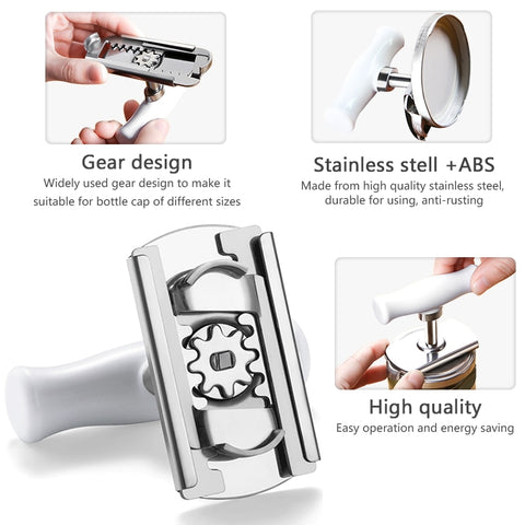 Adjustable Jar Opener Stainless Steel Lids off Jar Opener Bottle Opener Kitchen Accessories Can Opener for 3-9.5CM