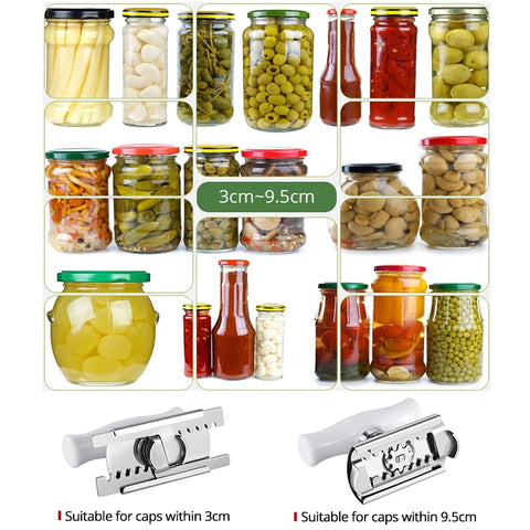 Adjustable Jar Opener Stainless Steel Lids off Jar Opener Bottle Opener Kitchen Accessories Can Opener for 3-9.5CM