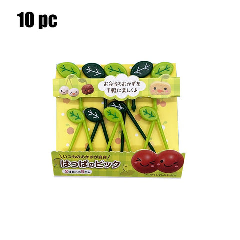 Animal Fruit Fork Food Grade Plastic Mini Cartoon Kids Cake Fruit Toothpick Bento Lunch Bento Accessories Party Decoration