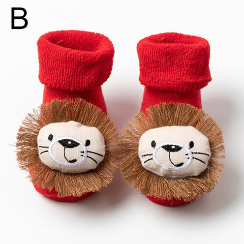 Christmas Baby Socks Winter Thickened Cartoon Baby Non-slip Floor Shoes Christmas Socks 0-2 years Child Toddlers Red Floor Socks
