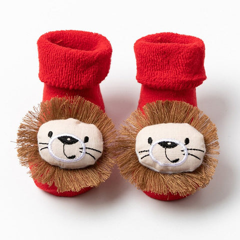 Christmas Baby Socks Winter Thickened Cartoon Baby Non-slip Floor Shoes Christmas Socks 0-2 years Child Toddlers Red Floor Socks