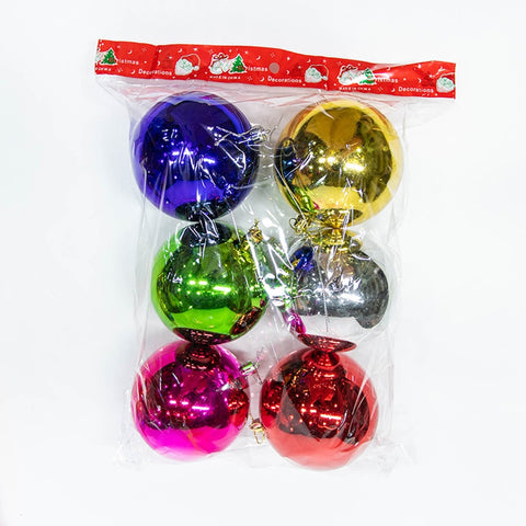 Christmas Balls, 6pcs 6cm Christmas Tree Ornaments Shatterproof Xmas Tree Baubles Christmas Ball Decorations for Home