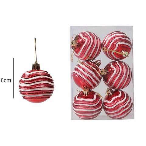 Christmas Balls, 6pcs 6cm Christmas Tree Ornaments Shatterproof Xmas Tree Baubles Christmas Ball Decorations for Home