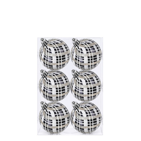 Christmas Balls, 6pcs 6cm Christmas Tree Ornaments Shatterproof Xmas Tree Baubles Christmas Ball Decorations for Home