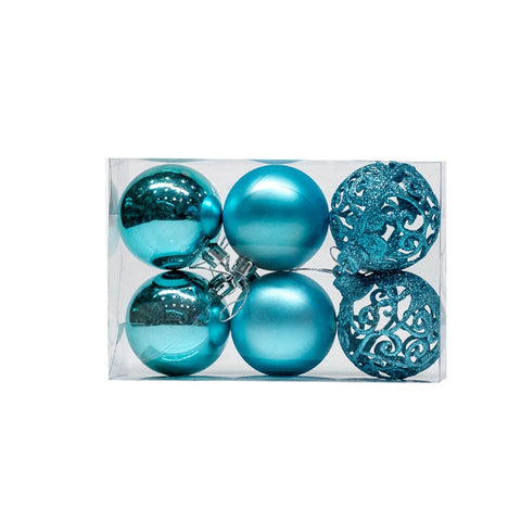 Christmas Balls, 6pcs 6cm Christmas Tree Ornaments Shatterproof Xmas Tree Baubles Christmas Ball Decorations for Home