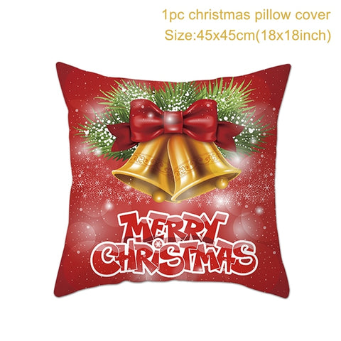 Christmas Cushion Cover Merry Christmas Decorations for Home 2022 Christmas Ornament Navidad Noel Xmas Gifts Happy New Year 2023