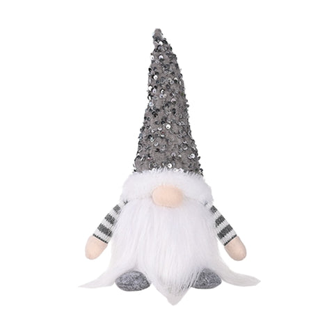 Christmas Decoration Sequins with Lights Rudolph Doll Christmas Gnome with LED Lights Handmade Sequins Sweden Tomte Santa Elf